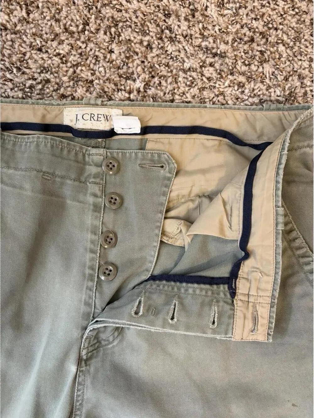 Vintage J Crew Cargo Khaki Pants Men’s Size 36x30 Military Outdoor Olive Green